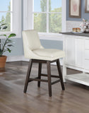 OSP Home Furnishings Allingham 26" Swivel Stool Cream / Dk Walnut