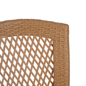 English Elm Christopher Knight Home® - FARLEY Rattan Stacking Sidechair Set of 2 — Durable 300 lb Capacity, Beige Woven Design, Easy Assembly Light Brown N762P234585A