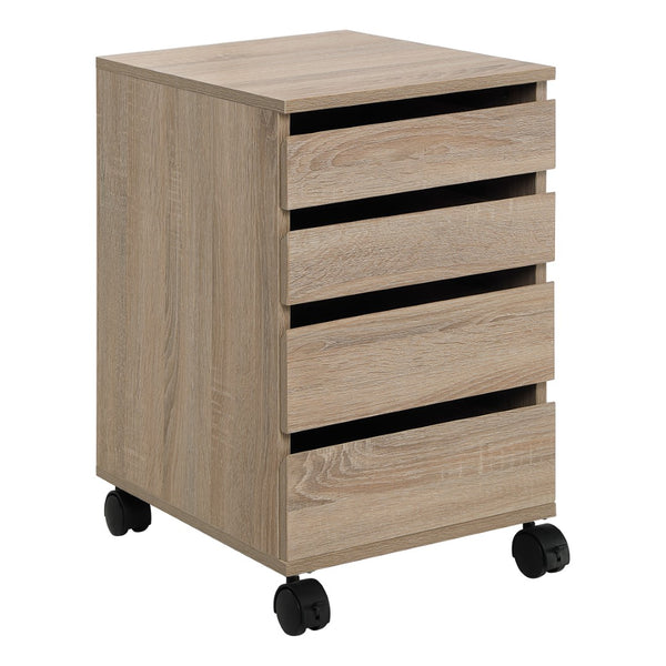 OSP Home Furnishings Holly Mobile Storage Cart River Oak