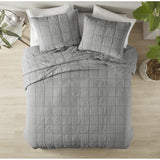 Croscill Casual Gema Casual 3 Piece Grey Coverlet Set CCA13-0009 Gray