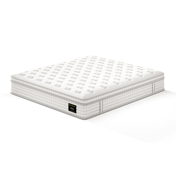 English Elm 12'' King Hybrid Mattress Pocket Coils Memory Foam Ergonomic Fiberglass Free Support B2716P383557