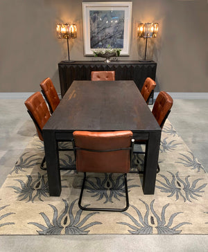 Moti Fernious 72" Dining Table in Dark Gray Finish 95102002
