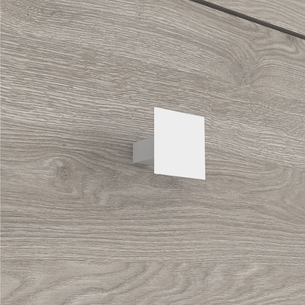 English Elm York Nightstand Light Gray with Superior Top, 2 Drawers, Smooth Zinc Steel Slides & Casters—Compact Organizer 18.22"W x15.74"D x21.88"H B128P148847