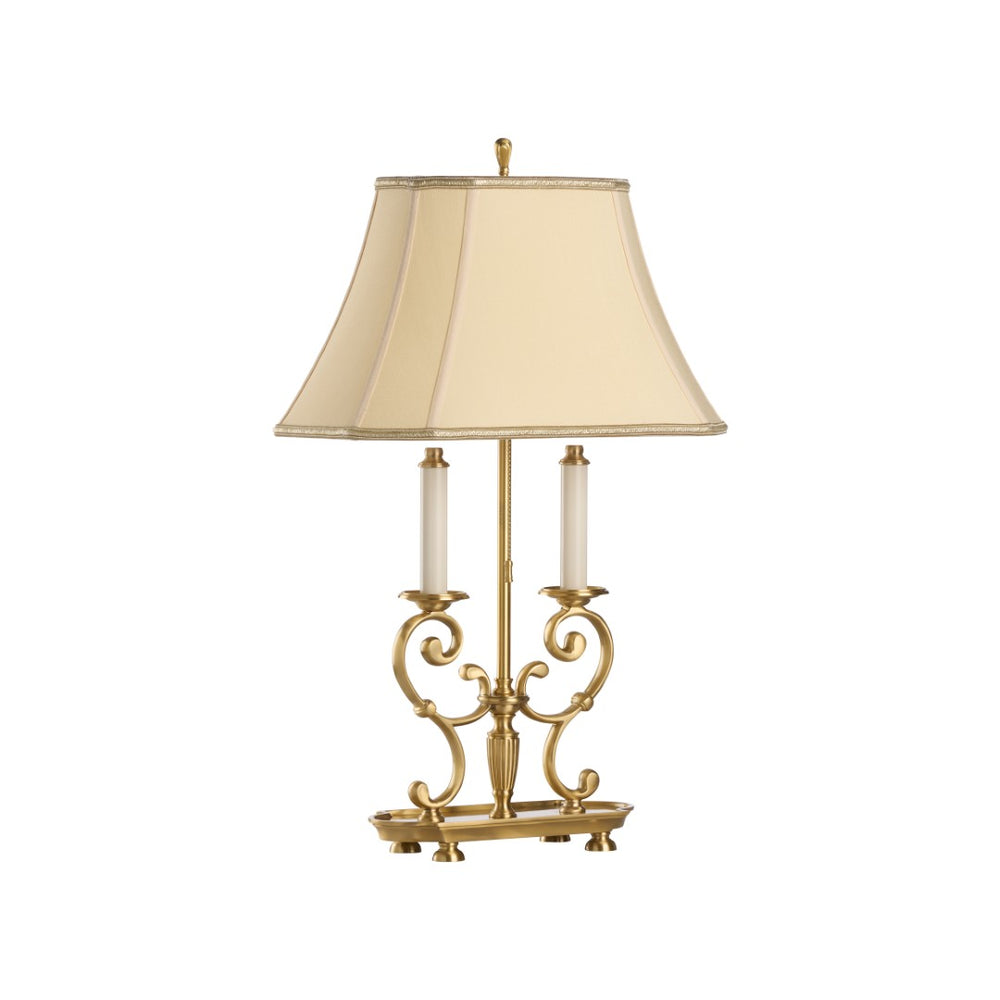 Wildwood Barrymore Antique Patina Lamp — Solid Cast Brass Table Accent, 27" Tall Compact Vintage Charm 9512