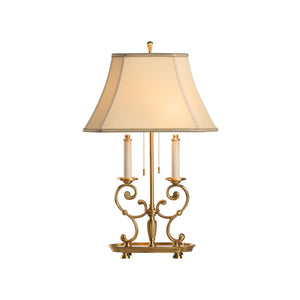 Wildwood Barrymore Antique Patina Lamp — Solid Cast Brass Table Accent, 27" Tall Compact Vintage Charm 9512