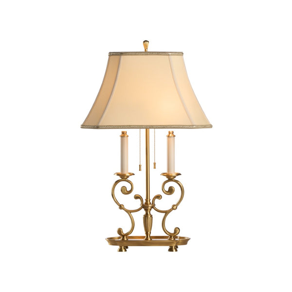 Wildwood Barrymore Antique Patina Lamp — Solid Cast Brass Table Accent, 27" Tall Compact Vintage Charm 9512