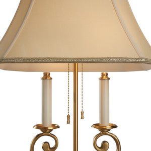 Wildwood Barrymore Antique Patina Lamp — Solid Cast Brass Table Accent, 27" Tall Compact Vintage Charm 9512