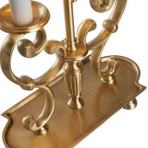 Wildwood Barrymore Antique Patina Lamp — Solid Cast Brass Table Accent, 27" Tall Compact Vintage Charm 9512