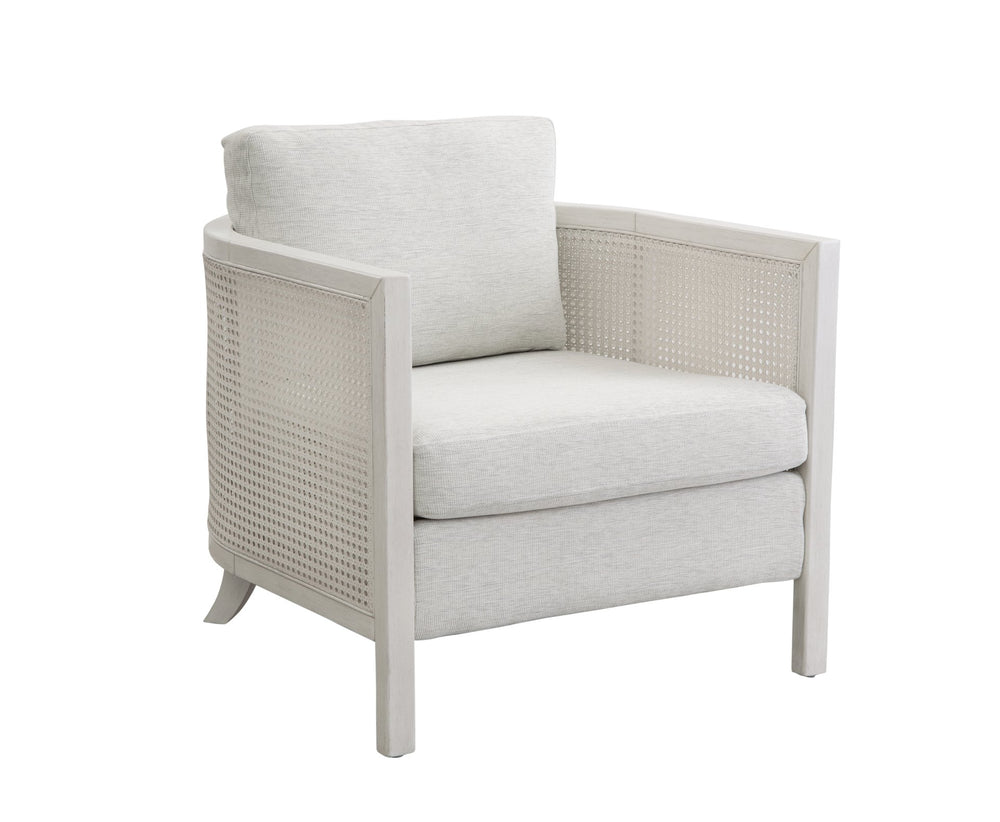 Basset Mirror Mylo Accent Chair - Coastal Farmhouse Design With Hand-brushed Wood, Soft Oyster Fabric & Comfort White Wood,Fabric,Foam,Cane 9515-lr-805