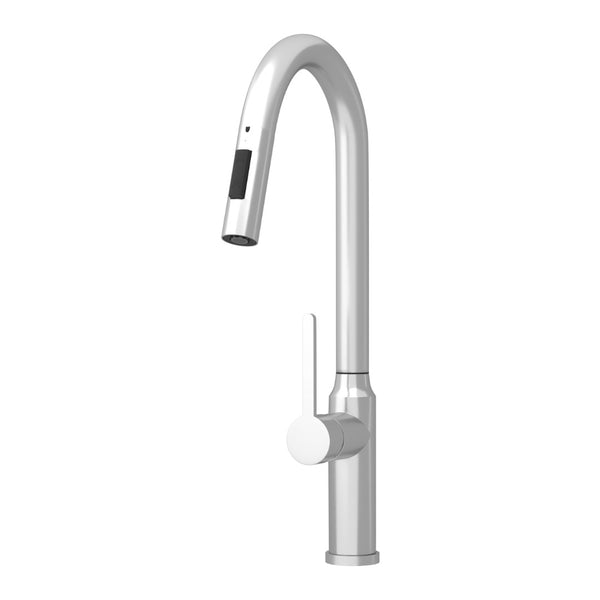 English Elm Bothwa Pull Down Kitchen Faucet with Stainless Steel Spout and Ceramic Cartridge Control Brushed Nickel B2724P262919