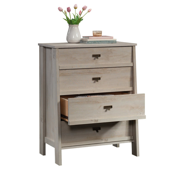 English Elm 4-Drawer Chest – Stylish Gray Storage Solution With Smooth Glides For Home, Office & Living Spaces B356P402590