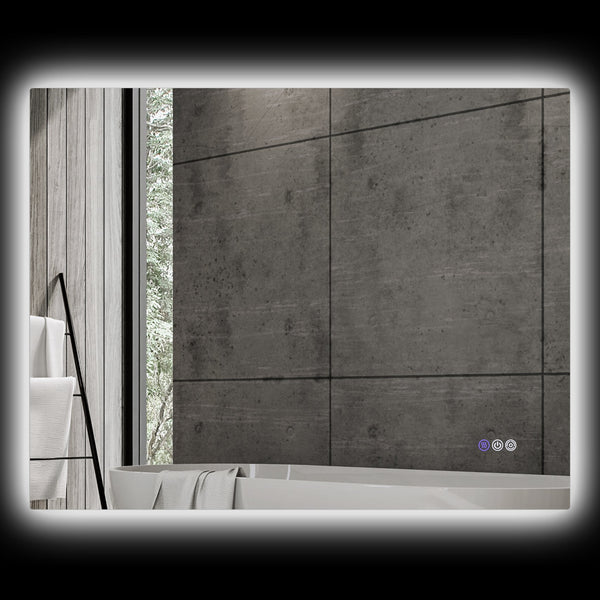 English Elm Homcom Led Bathroom Mirror 32"X24" - Backlit Anti-Fog Vanity With Memory, Dimmable & Color Options W2225P229672