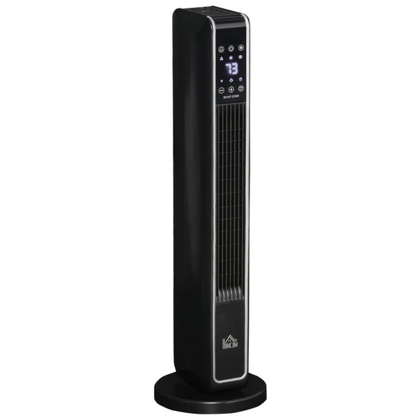 English Elm Homcom Ceramic Oscillating Tower Heater with Remote Timer and Three Modes for Any Room W2225P229133