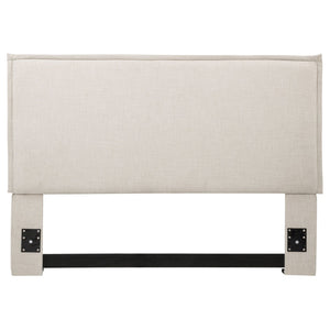 English Elm Sand Upholstered Headboard with Flanged Border for Queen Full Minimalist Bedrooms B062P153880