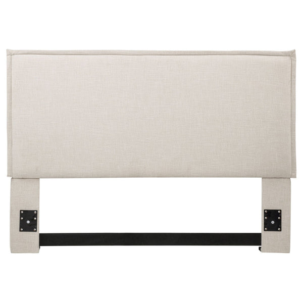 English Elm Sand Upholstered Headboard with Flanged Border for Queen Full Minimalist Bedrooms B062P153880