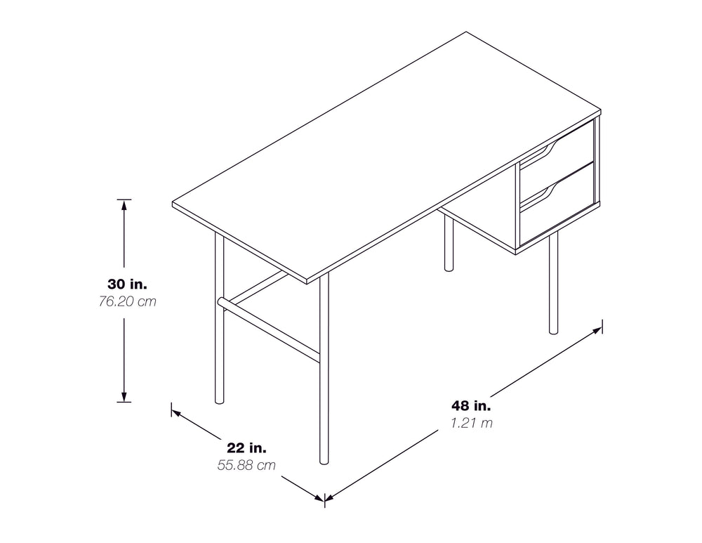 OSP Home Furnishings Denmark Writing Desk Natural