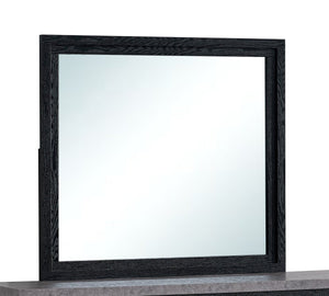 English Elm Grande Black Wood Grain Laminate Bedroom Mirror with Low Distortion Glass Modern Frame B078P497911