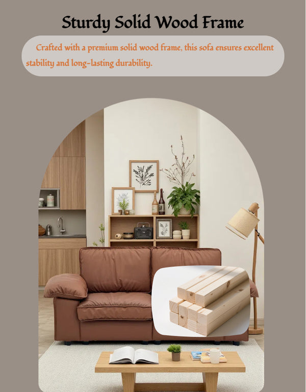 English Elm Fx-P20M-2S-Pubr Brown Faux Leather 2-Seater Loveseat With Hidden Storage - Perfect For Small Spaces! W576S00227