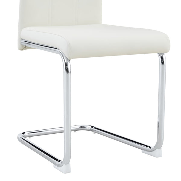 English Elm A Set of 2 Crocodile Embossed Pvc Barstools with Crystal Clasp Detail for Home Bars White W3875P381625