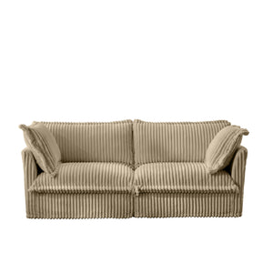 English Elm Modern Slipcovered 2-Seat Sofa Couch - Comfy Corduroy, Removable Covers, Ideal For Small Spaces! W3041S00064