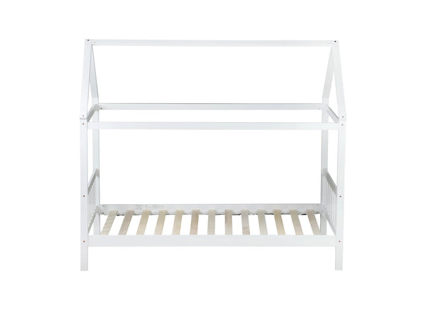 English Elm Twin House Shaped Kids Bed Solid Rubberwood Platform Frame with Storybook Silhouette W504P363904