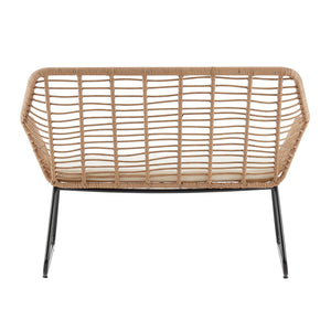 English Elm Antibes 4-Piece Outdoor Conversation Set In Tan & Cream – Weather-Resistant, Stylish Comfort! B365P398245