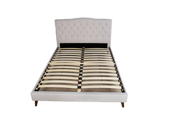 English Elm King Upholstered Bed Set With 2 Stylish Nightstands – Modern Gray Design For Ultimate Comfort & Storage B2699S00073
