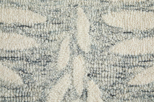 Feizy Rugs Wallace Hand-tufted Wool Rug - Modern Floral & Botanical Design For Stylish, High-traffic Spaces Gray,Ivory Wool Wal8a38fgry000f00