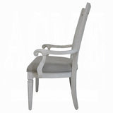 English Elm Light Grey and Weathered White Padded Arm Chair (Set Of 2)