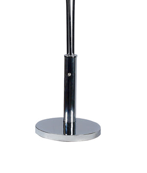 English Elm 1pc Modern Multi-Head Floor Lamp with Crystal-Encrusted Shades, Adjustable Height, Dimmer Control Silver 30 L x 18 W x 3.34 H B2741P290164