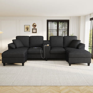 English Elm Swivel Barrel Accent Chair Chenille Tufted Round Club Seat for Living Room Lounge Black N719S002180B