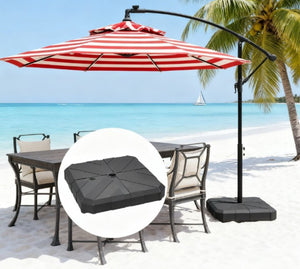 English Elm Heavy Duty Hdpe Fillable Cantilever Umbrella Base for Patio Deck Poolside Use T3971P427555