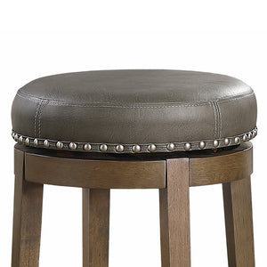 English Elm Bara Swivel Counterstools Faux Leather Nailhead Trim Set of 2 for Kitchen Island B056P416880