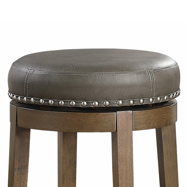 English Elm Bara Swivel Counterstools Faux Leather Nailhead Trim Set of 2 for Kitchen Island B056P416880