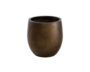 Sunpan Aster Planter – Contemporary Antique Bronze Finish for Stylish Indoor & Outdoor Botanical Displays Small - 24W x 24D x 24H