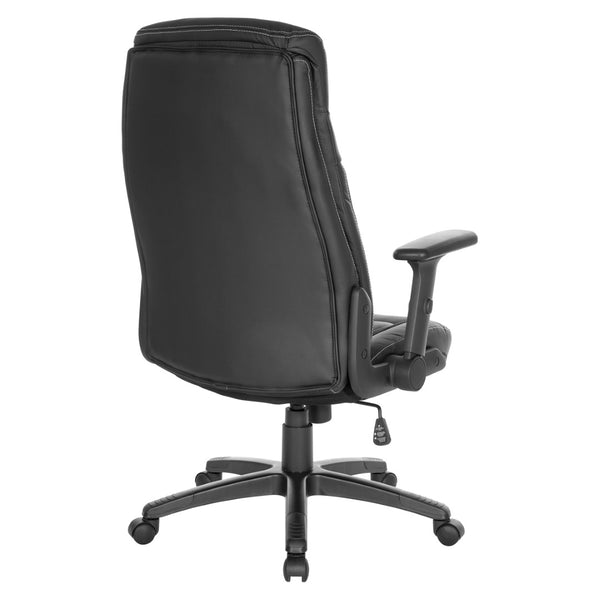 OSP Home Furnishings Exec High-back Bonded Leather Office Chair with Lumbar Support and Ergonomic Flip Arms EC90200-EC3