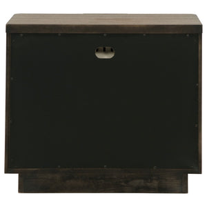 English Elm Moraga Fluted Ash Veneer Nightstand with Two Drawers for Modern Bedrooms B062P451801