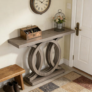 English Elm Modern Farmhouse Console Table Slim Wood Grain Entryway Sofa Accent Piece T3971P452583