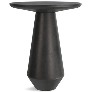 English Elm Gloria Cast Aluminum Side Table in Graphite Finish — Handcrafted, Textured 19" Round Top, Versatile Decor Piece B136P239041