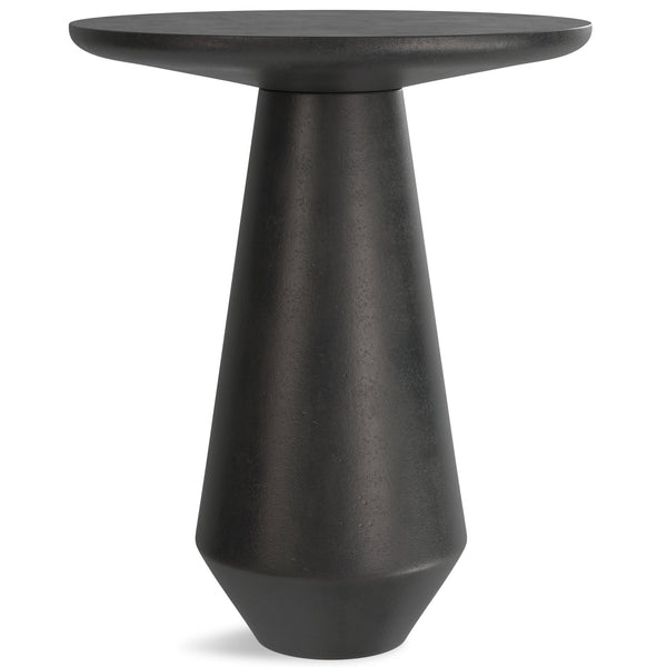 English Elm Gloria Cast Aluminum Side Table in Graphite Finish — Handcrafted, Textured 19" Round Top, Versatile Decor Piece B136P239041