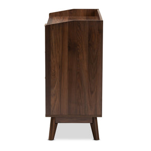 Baxton Studio Baxton Studio Lena Mid-Century Modern Walnut Chest - Chic Storage Solution for Stylish Spaces 3-Drawer LV4COD4230WI-Columbia-3DW-Chest