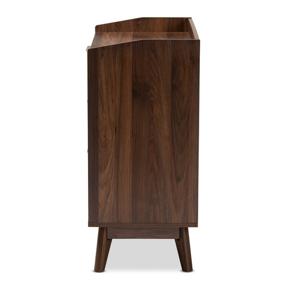Baxton Studio Baxton Studio Lena Mid-Century Modern Walnut Chest - Chic Storage Solution for Stylish Spaces 3-Drawer LV4COD4230WI-Columbia-3DW-Chest