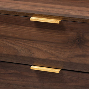 Baxton Studio Baxton Studio Lena Mid-Century Modern Walnut Chest - Chic Storage Solution for Stylish Spaces 3-Drawer LV4COD4230WI-Columbia-3DW-Chest