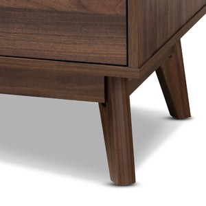 Baxton Studio Baxton Studio Lena Mid-Century Modern Walnut Chest - Chic Storage Solution for Stylish Spaces 5-Drawer LV4COD4232WI-Columbia-5DW-Chest