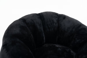 English Elm Adult Floral Bean Bag Chair Plush Faux Fur Single Seater for Bedroom Reading Nook W2012P399199