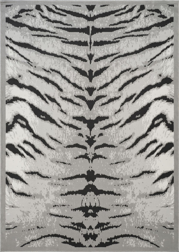 English Elm Hide Gray Area Rug - 7'10" X 10'3" Soft, Durable, Stain-Resistant Design For High-Traffic Spaces B186P316849