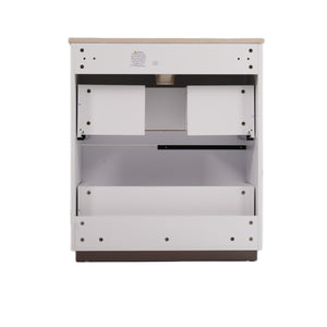 English Elm Christopher Knight Home® - 30" Elegant Bathroom Vanity With Fluted Design, Ceramic Sink, Full-Extension Drawers & Soft-Close Slides N817P295760W