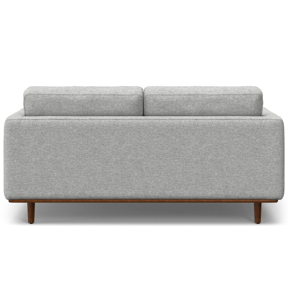 English Elm Morrison Mid-Century 72" Sofa with Ottoman Set — Eco-Friendly Recycled Fabric, Plush Feather Fill, Sturdy Craftsmanship Gray B136P199239
