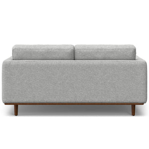 English Elm Morrison Mid-Century 72" Sofa with Ottoman Set — Eco-Friendly Recycled Fabric, Plush Feather Fill, Sturdy Craftsmanship Gray B136P199239