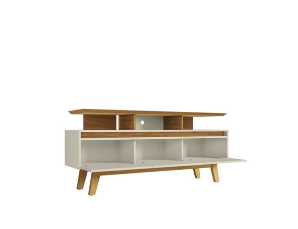 English Elm Yonkers 63" Modern Farmhouse Tv Stand With Open Shelves And Concealed Storage For Stylish Living Rooms B365P398399-GIGA